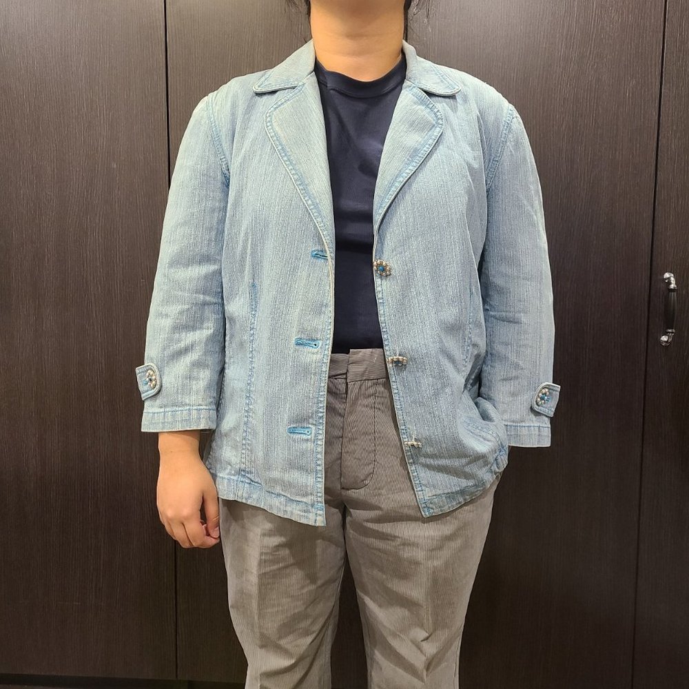 Bianca Nygara Vintage Denim Blazer Women